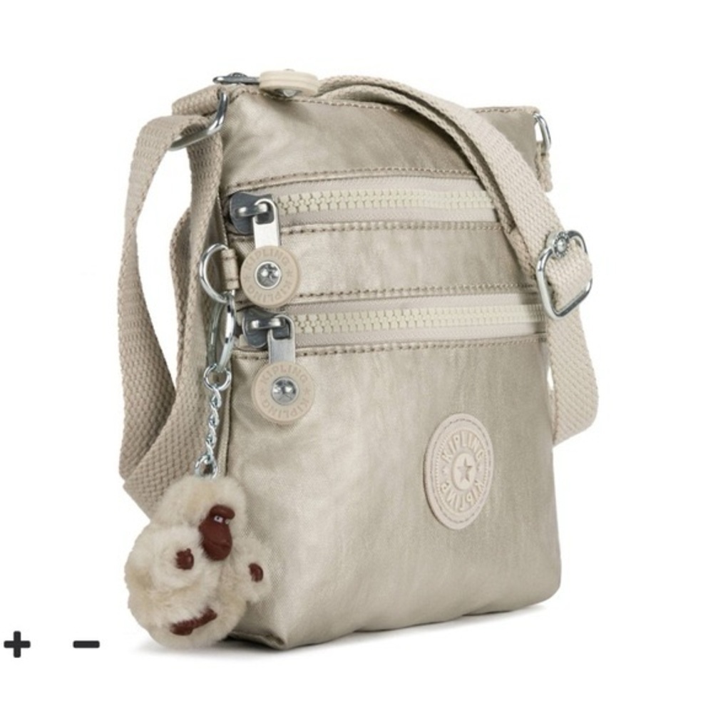 KIPLING Alvar Mini Bag Crossbody Silver Nylon
